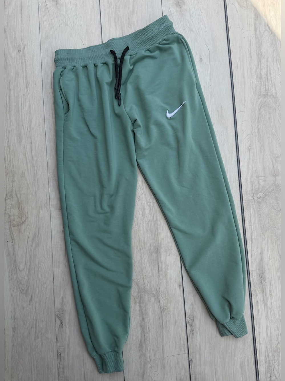 Nike Seafoam Green Cozy Fleece Pocket Joggers Drawstring High Waist Women’s XS